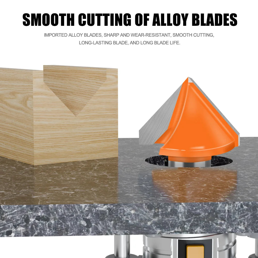 3D V-förmiger Fräser 90° und 120° für präzise Anfas- und Gravurarbeiten