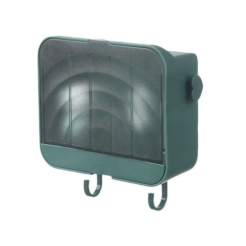 Wandmontage Seifenhalter Abflussabdeckung mit Haken in Grau Weiß Grün