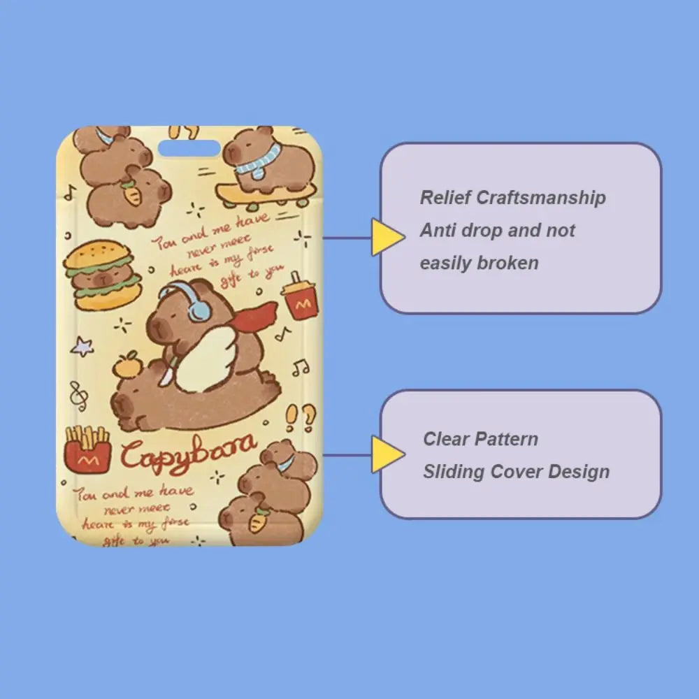 Niedlicher Kartenhalter mit Umhängeband Tiermotiv für Bus Visitenkarten