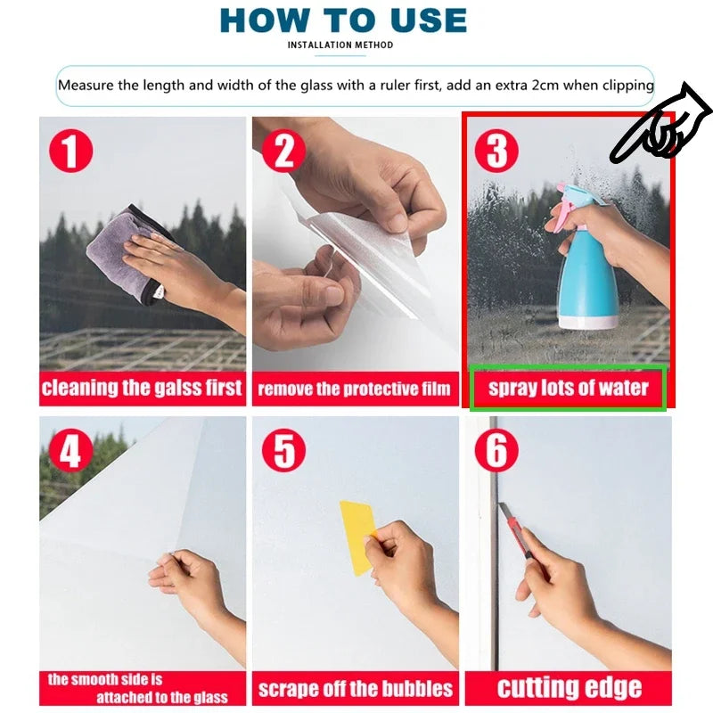 Sichtschutz Fensterfolie selbstklebend UV-Schutz Wärmeregulierung