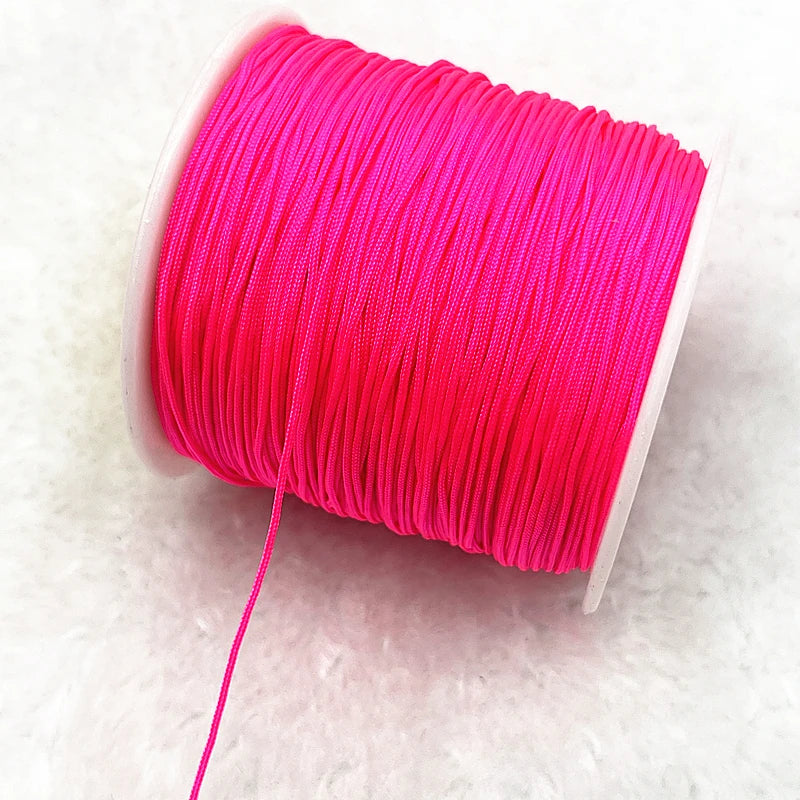 Nylon Schnur 0,4-1,5mm Makramee Kordel Geflochten DIY Schmuckband