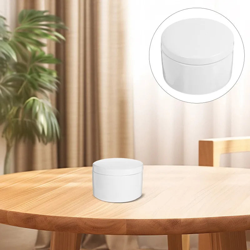 Weißer Porzellan Schmuckorganizer rund für Ringe und Ohrringe