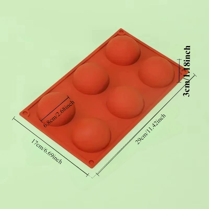 Halb Runde Silikonform für Mousse Desserts und Kuchen Dekoration