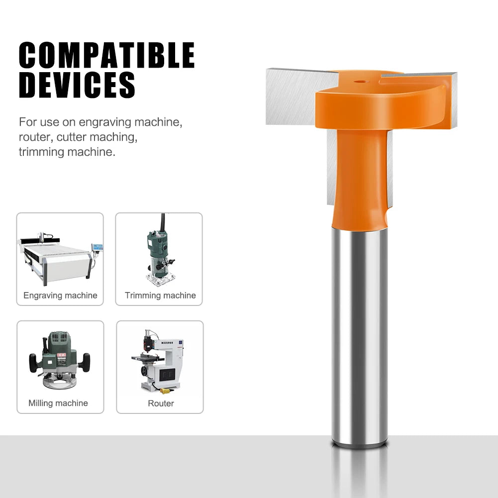 8mm Schaft Gerade Kante T-Router Bit für präzises Schlitzen