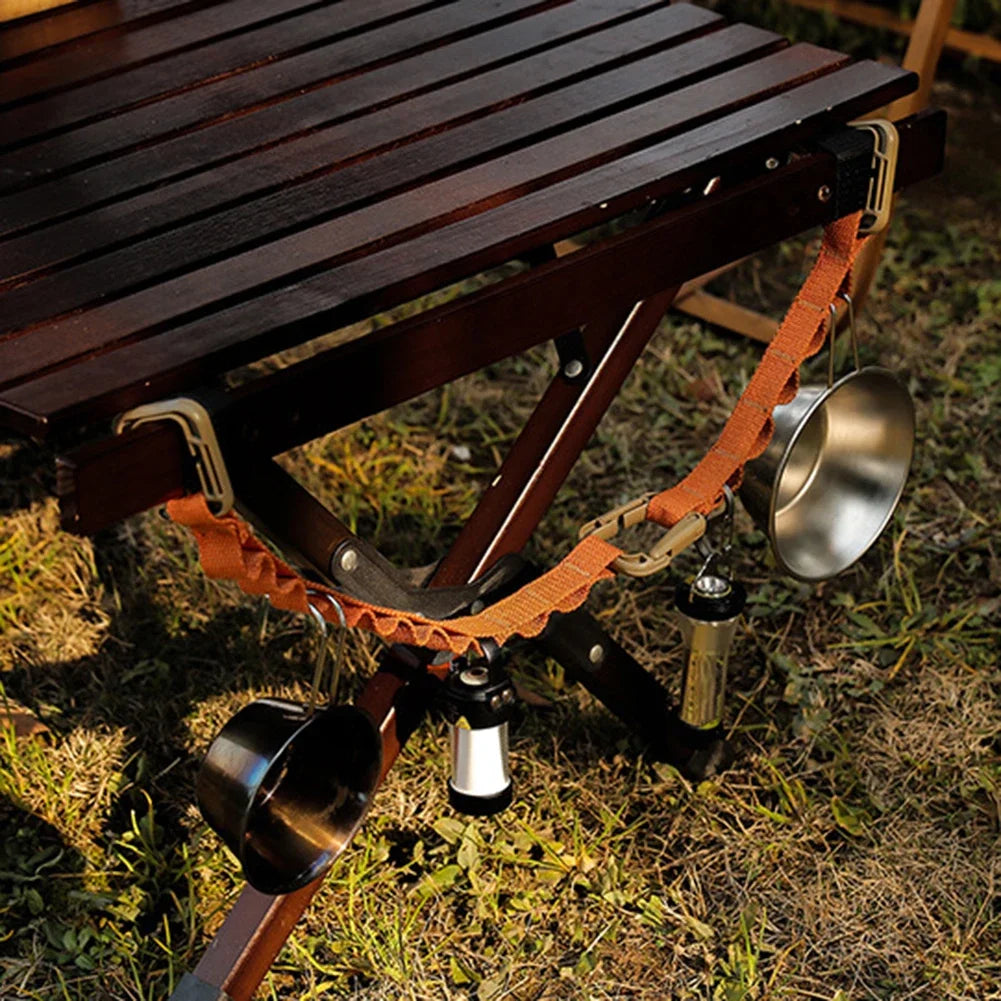 Multi-Clip Camping Wäscheleine mit 5 10 oder 18 Aufhängeringen Strap