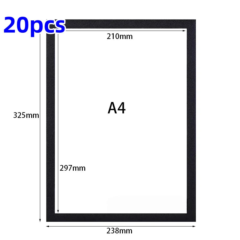 Magnetische Poster Rahmen 5 10 20 Stück Selbstklebend A4 A5 A6 Wand