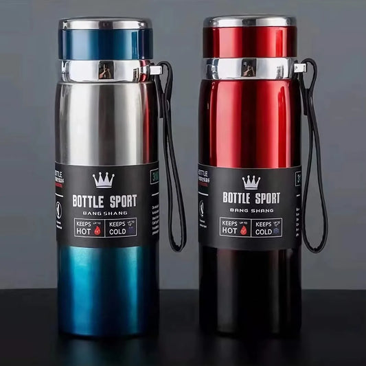 1 l Edelstahl Thermoskanne Isolierflasche für heiße und kalte Getränke