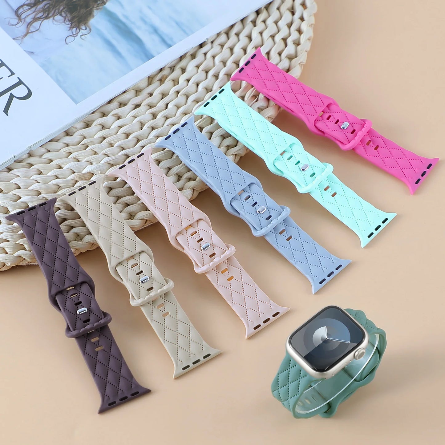 Smartwatch Silikon Armband 38-49mm Sport Freizeit Ersatzband Unisex