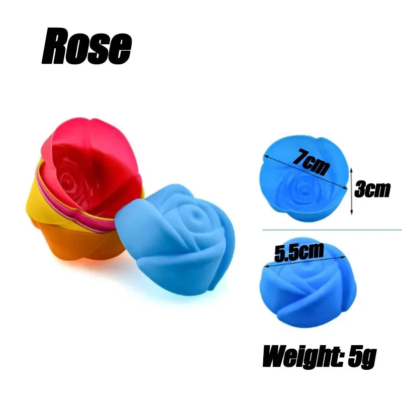 Silikon Backformen Set rund herz Muffin Cupcake 5 10 20 30 Teile