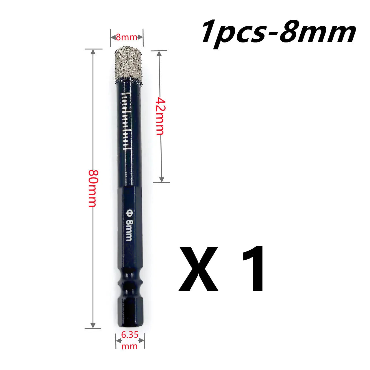 5-16mm Diamantbohrer Set für Fliesen, Marmor, Granit – Sechskantschaft Trocken