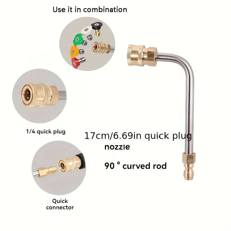 Hochdruck Wasserpistolen Winkelstück Edelstahl U-Biegestange 1 4 Zoll