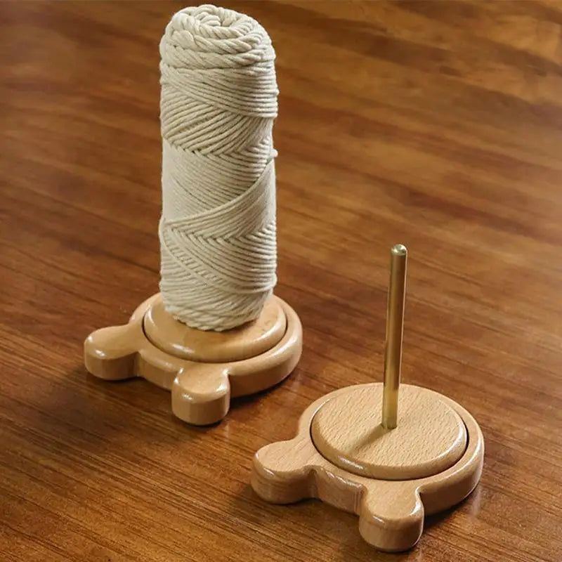 Holzgarnhalter Bambus Spule Wickler für Stricken Häkeln Anfänger
