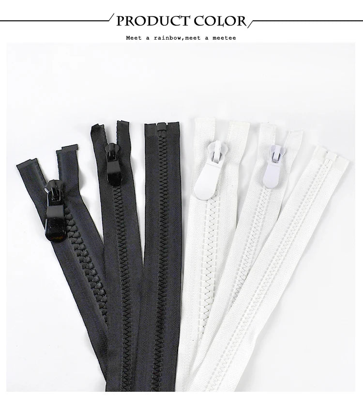 Harz-Reißverschluss offen 70–150 cm langer Doppelschieber Nähen-Yabubest - Home & More