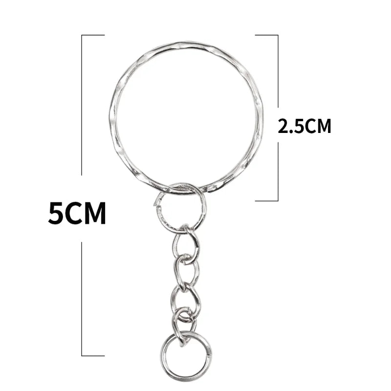 Metall Schlüsselringe Split Ringe 20/100 Stück für DIY Schlüsselanhänger