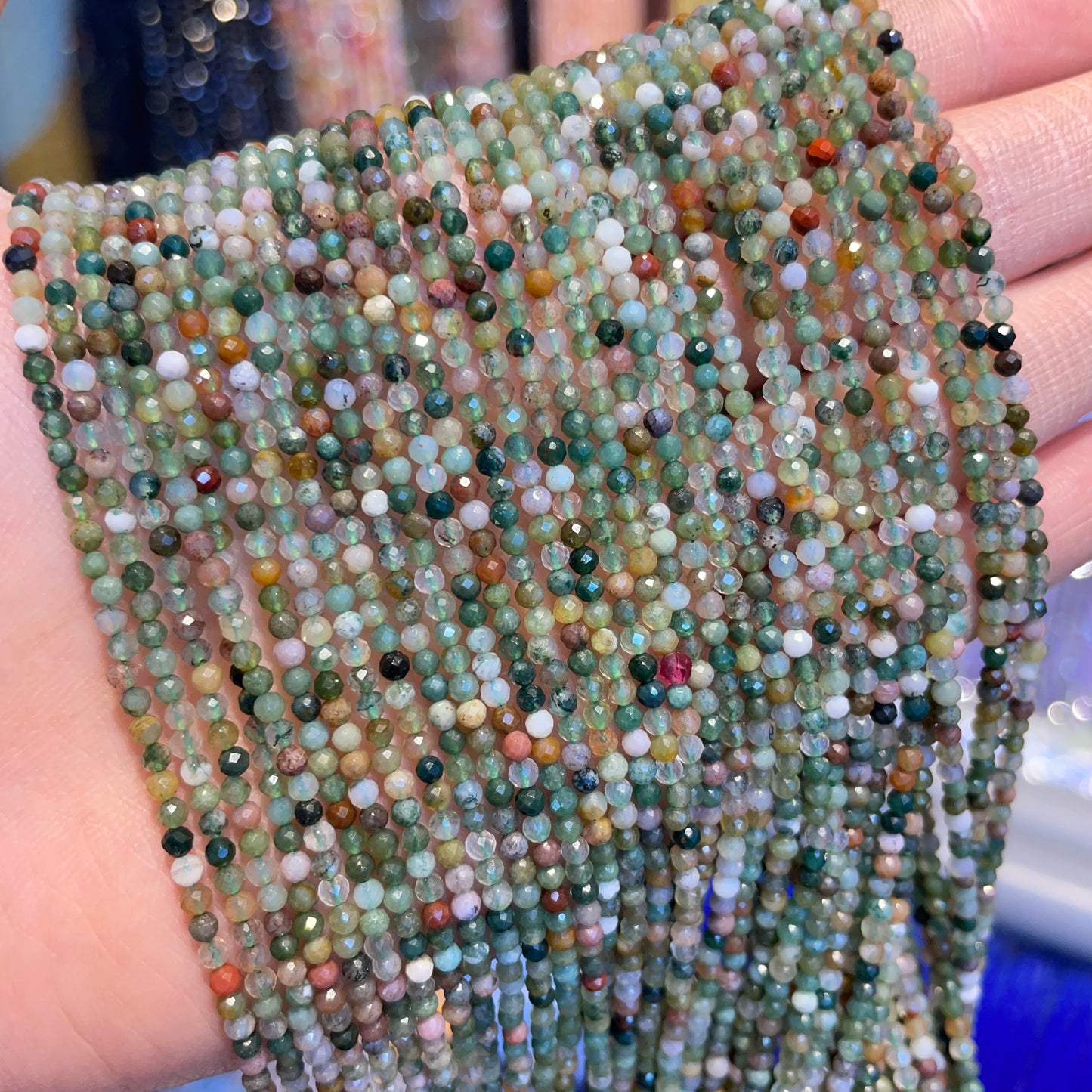 2 mm Naturstein Amethyst Tigerauge Lapislazuli Perlen für Schmuckherstellung-Yabubest - Home & More