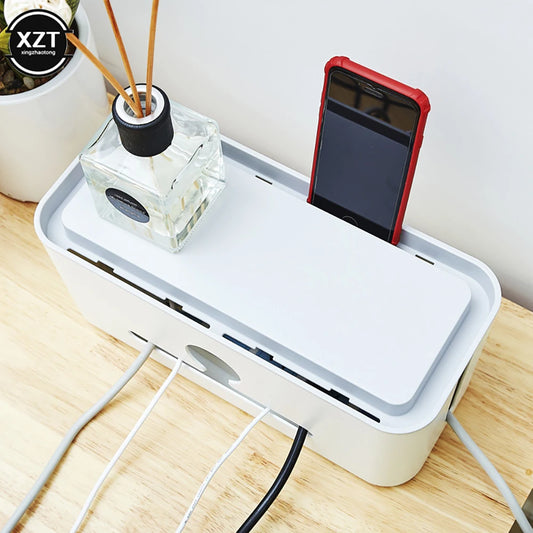 Kabelmanagement Box für Steckdosenleiste USB Adapter Organizer Versteck