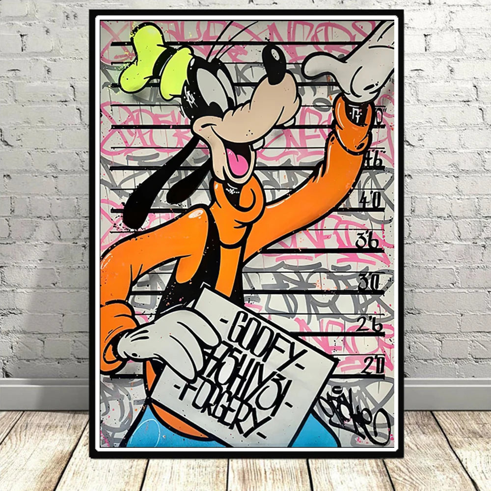 Disney Cartoon Leinwand Poster Mickey Mouse Donald Duck Wandbild