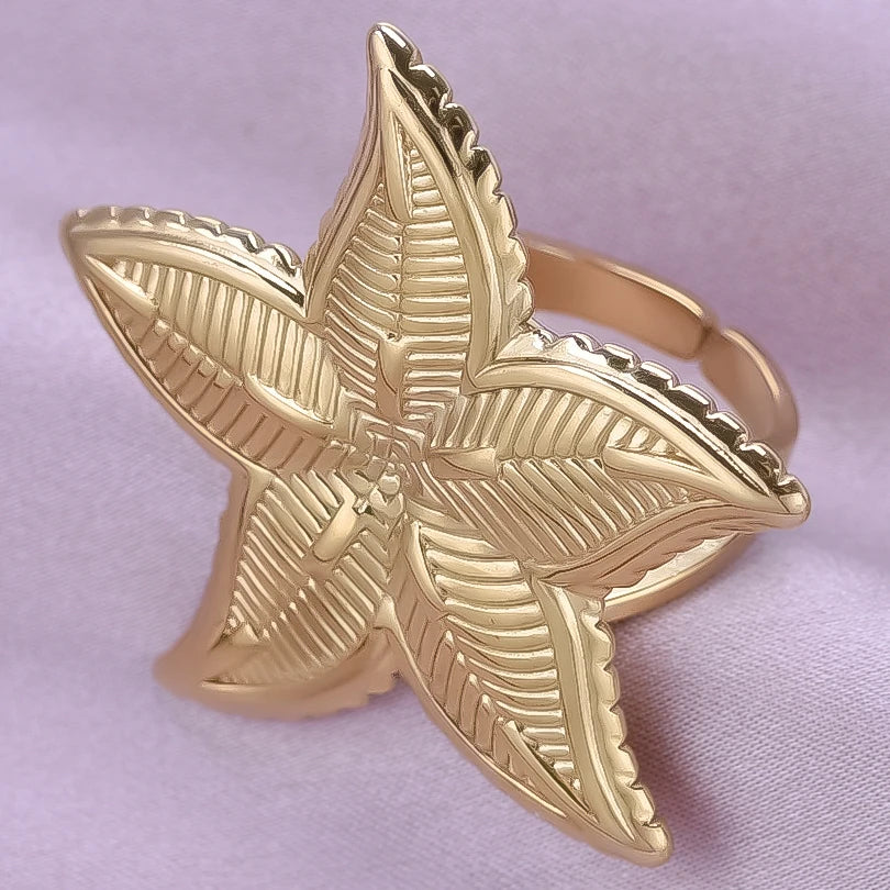 6 teiliges Edelstahlring Set mit Meeresmotiven für Frauen und Männer