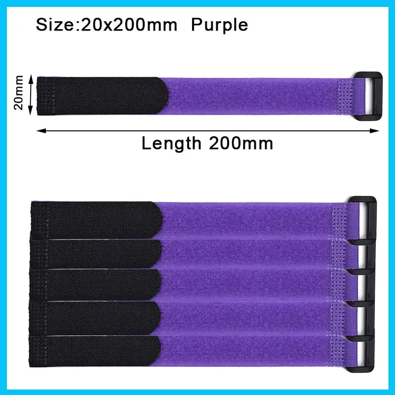 Wiederverwendbare Kabelbinder aus Nylon 5/10 Stück verstellbar schwarz