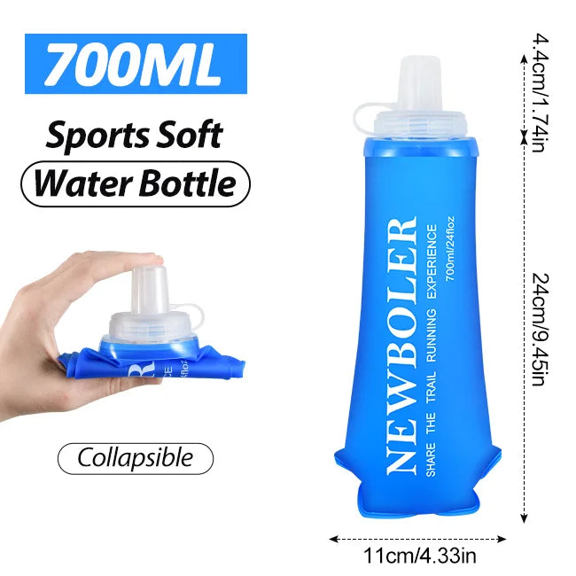Faltbare TPU Wasserflasche 300-700 ml Weiche Outdoor Sportflasche