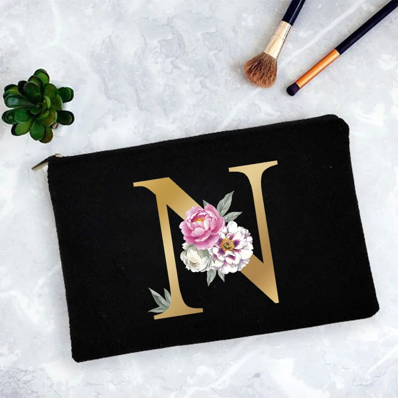 Florale Kosmetiktasche mit Reißverschluss für Damen und Brautjungfern