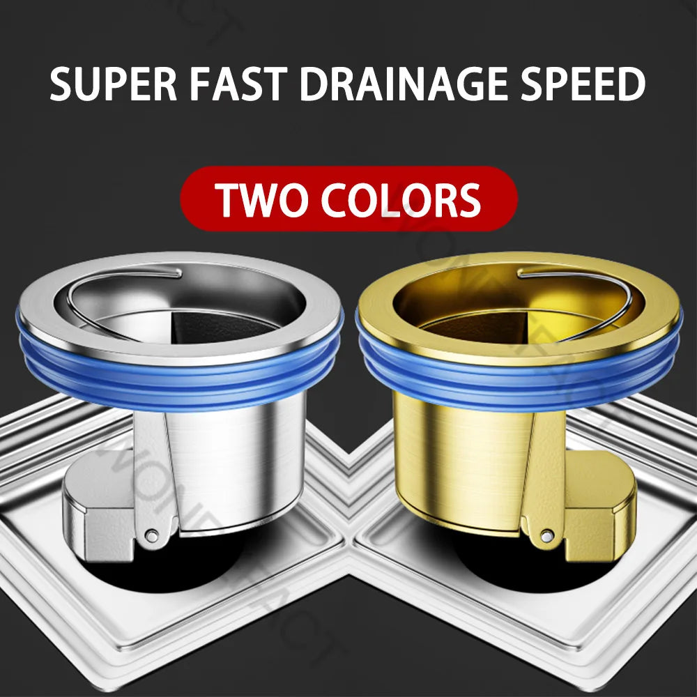 Messing Bodenablauf geruchshemmend Anti-Insekten Kanal schnelle Entwässerung