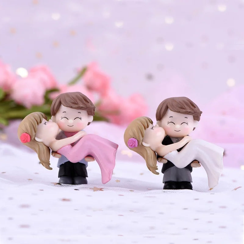 Süße Braut Bräutigam Miniatur Figur Hochzeit Deko Ornament Geschenk