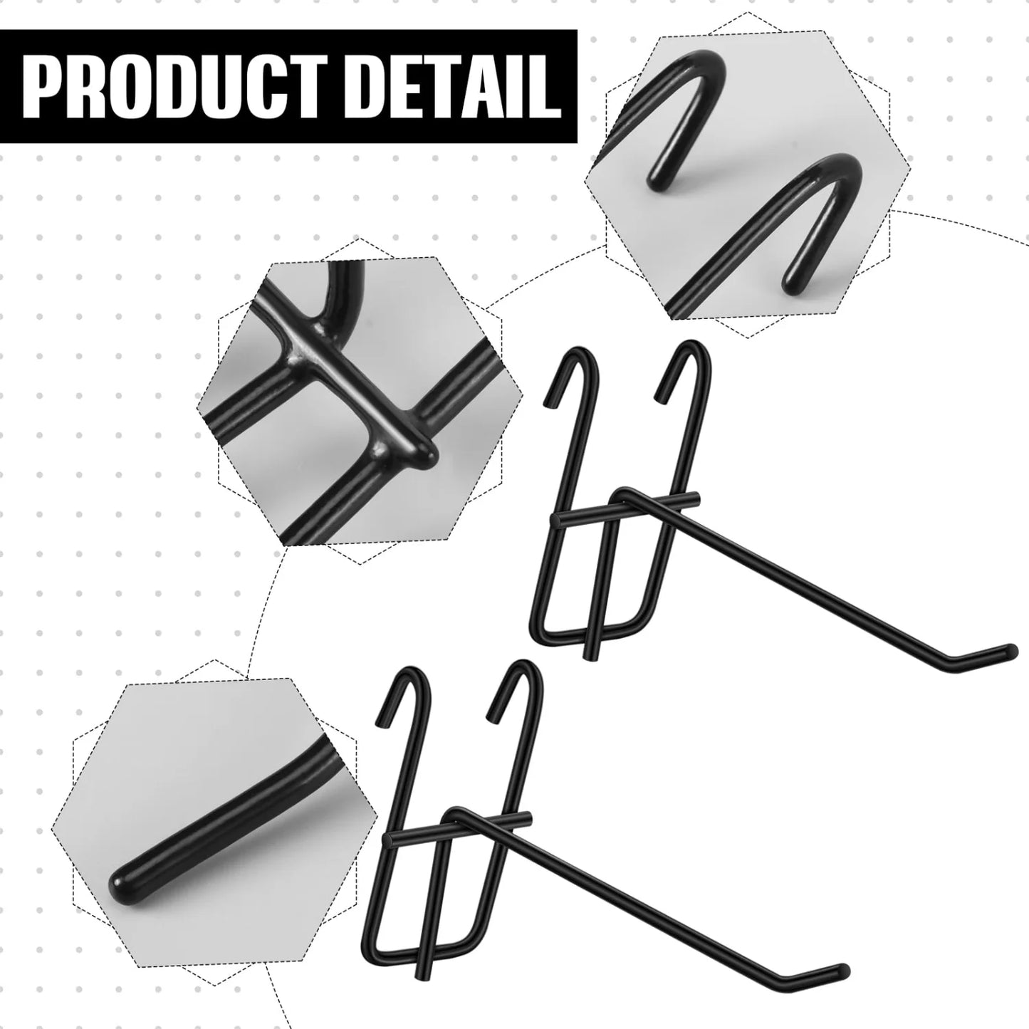 Mesh Gitterhaken Set Robuste Display Haken für Wandaufbewahrung Garage