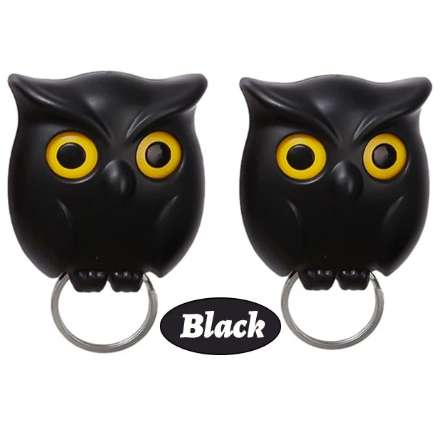 Blinkende Eule magnetischer Schlüsselhaken selbstklebend für Wand und Tür