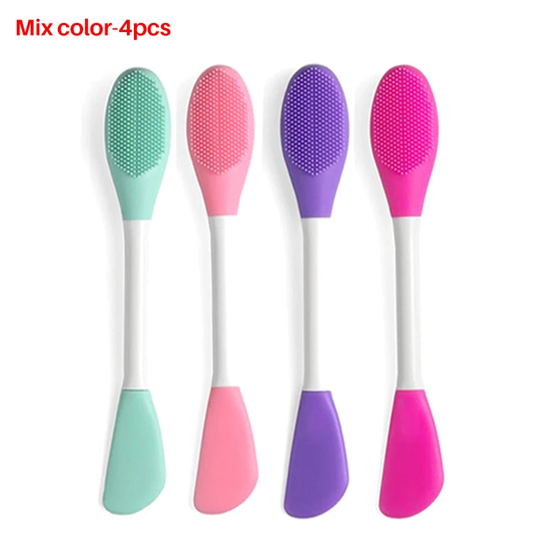 Gesicht Pinsel Set Silikon Applikator Lotion Spachtel Peeling Brush