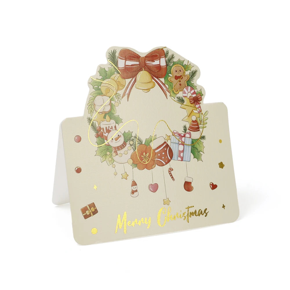 100 Faltbare Weihnachtskarten Grußeinladungen mit Umschlag für Party Zuhause