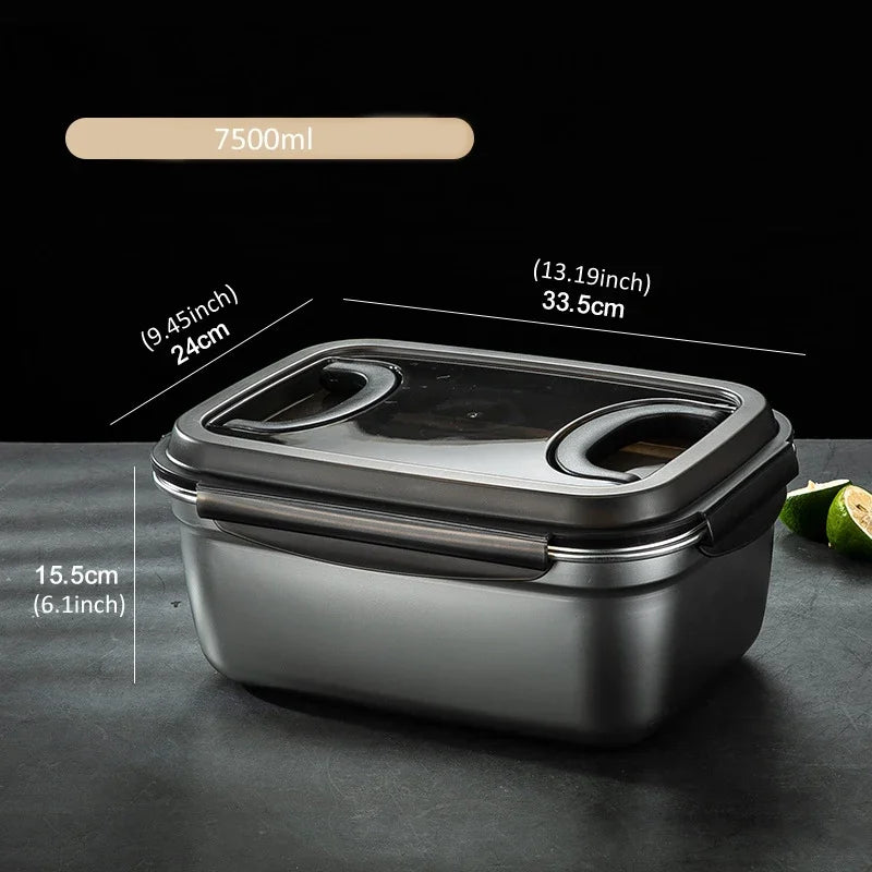 304 Edelstahl Bento Box – Lebensmittelbehälter für Kühlschrank & Outdoor (7 Größen)