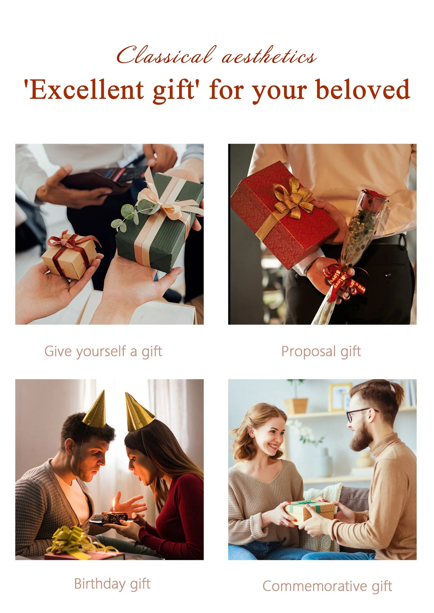 Elegante Damenuhr mit Leuchtzeigern und wasserdichtem Edelstahlgehäuse