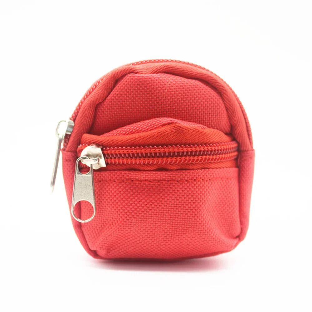 Mini Rucksack Schlüsselanhänger mit Geldbörse und Reißverschluss unisex
