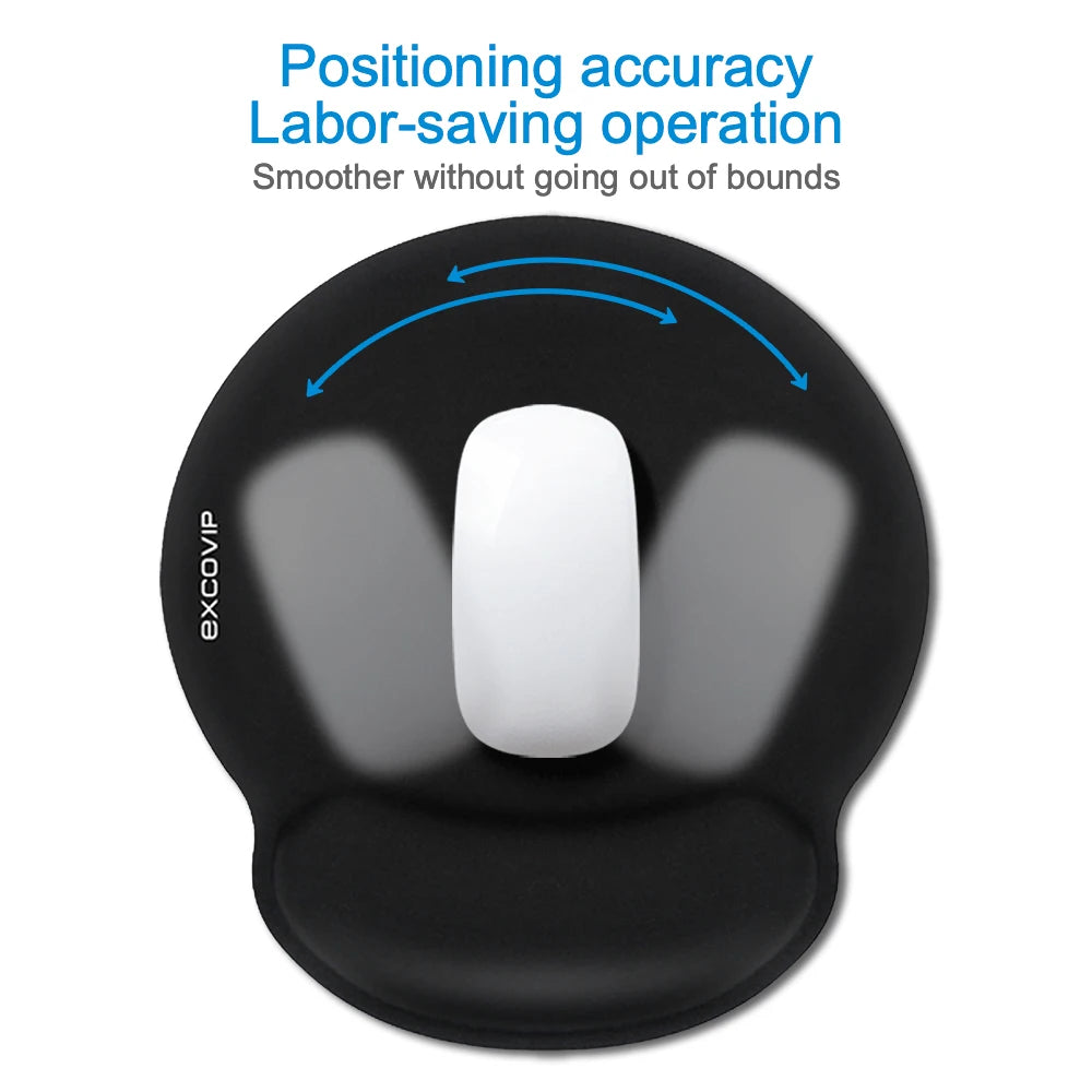 Ergonomisches Mauspad mit Memory Foam Handgelenkstütze rutschfeste Gummibasis