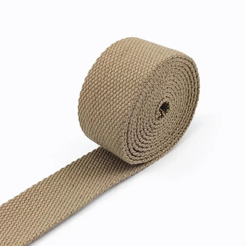 5M Polyester Baumwoll Gurtband 2mm dick für Rucksack Gürtel Kleidung 20-50mm breit