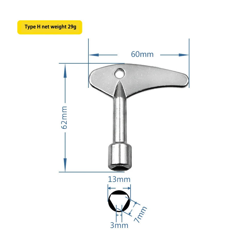 4in1 Multifunktions Inbusschlüssel Set für Wasserzähler Ventil Reparatur