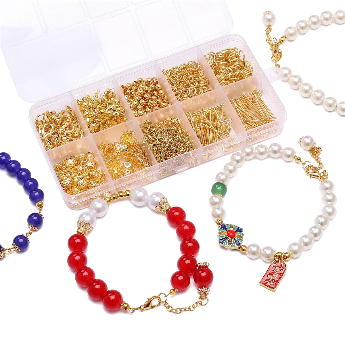 Schmuckzubehör Set 820 Teile Zinklegierung Verschluss Haken für Armbänder