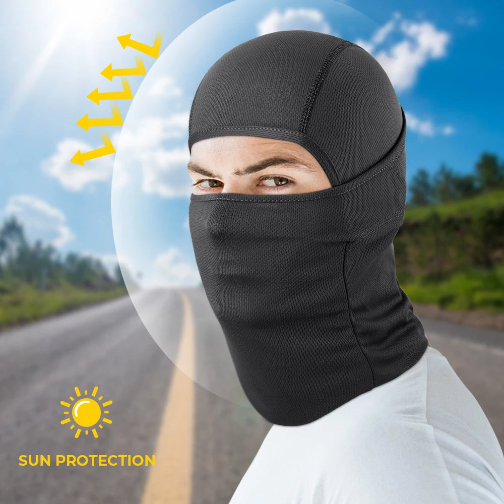 Atmungsaktive Sommer Sturmhaube Winddichte Vollgesichtsmaske Outdoor