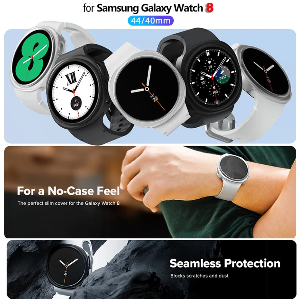 Schutzgehäuse und gehärtetes Glas für Galaxy Watch 8 40/44 mm