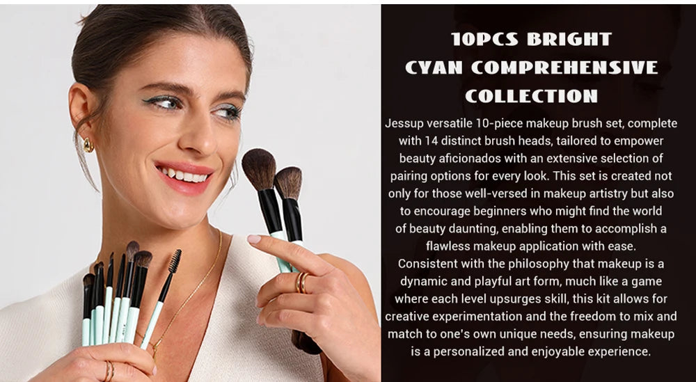 Jessup Make-up-Pinsel-Set für präzises Schminken-Yabubest - Home & More