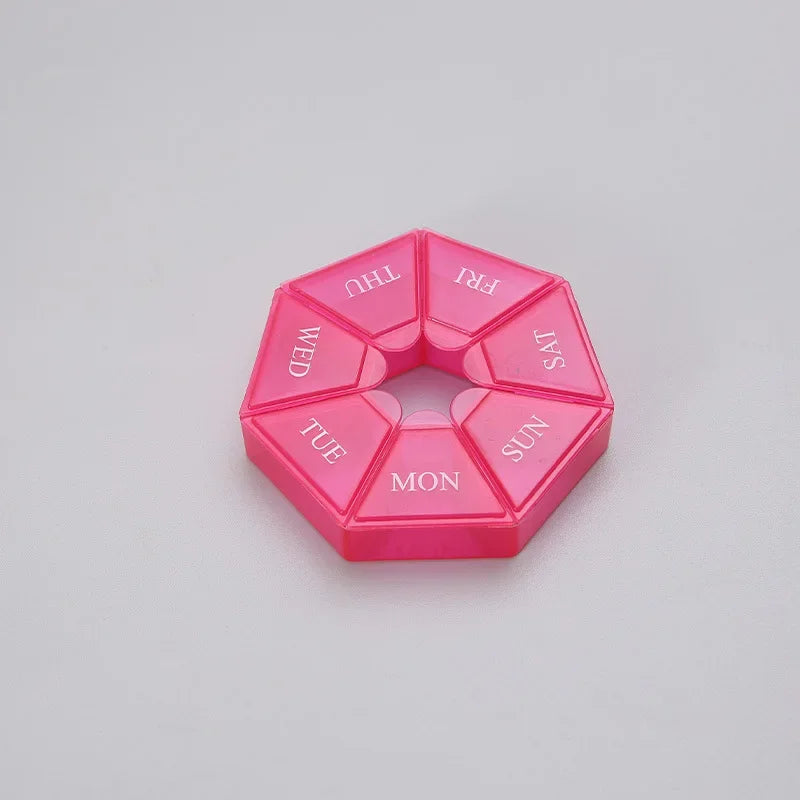 Mini tragbare Vitamin Pillendose 7 Tage Organizer Pillenetui Reise