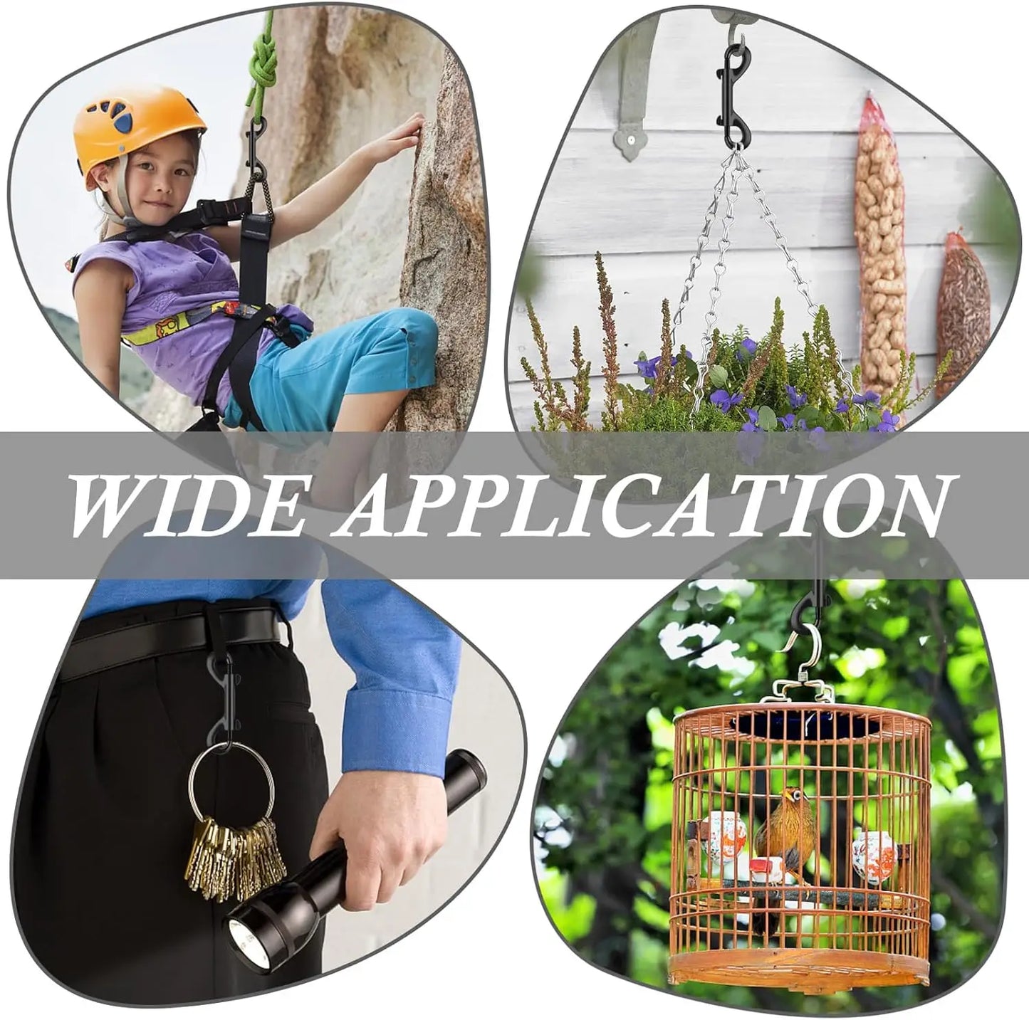 Robuste Doppelseitige Karabinerhaken f&uuml;r Outdoor und Haushal