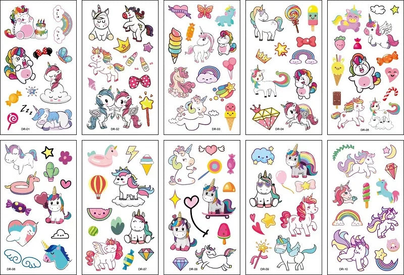 Temporäre Fußball Tattoos Set mit 10 wasserdichten Aufklebern