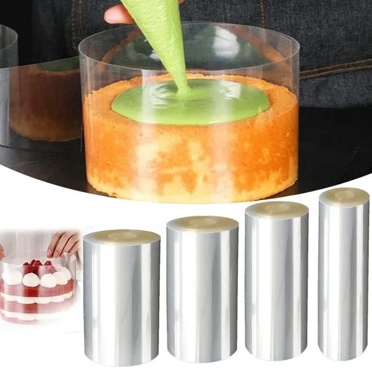 Wiederverwendbare transparente Kuchenkantenrolle – präzise Form für Mousse - Creme