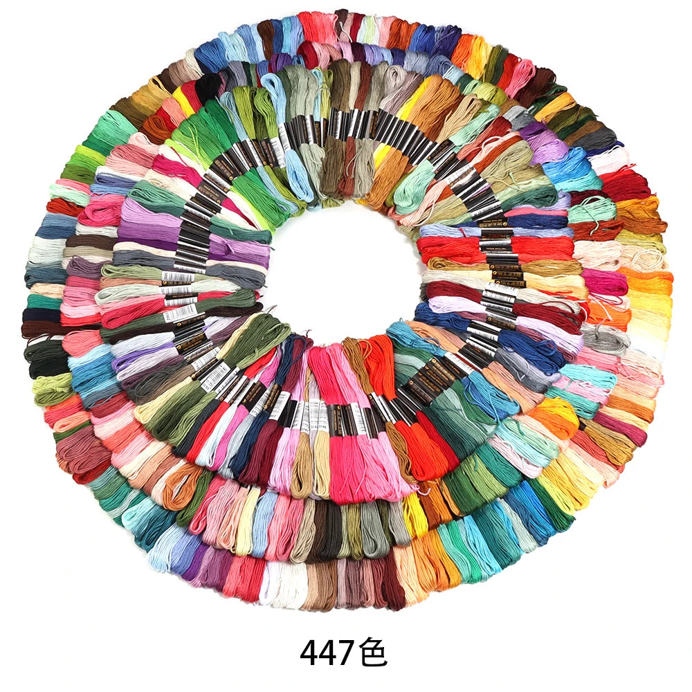 Abriebfestes Multicolor Stickgarn aus Polyester und Baumwolle