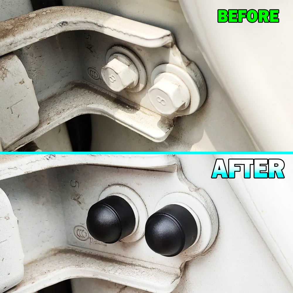 Wasserdicht - Robust: 50 Stück Schutzkappen M6-M12 Schwarz für Schrauben - Muttern