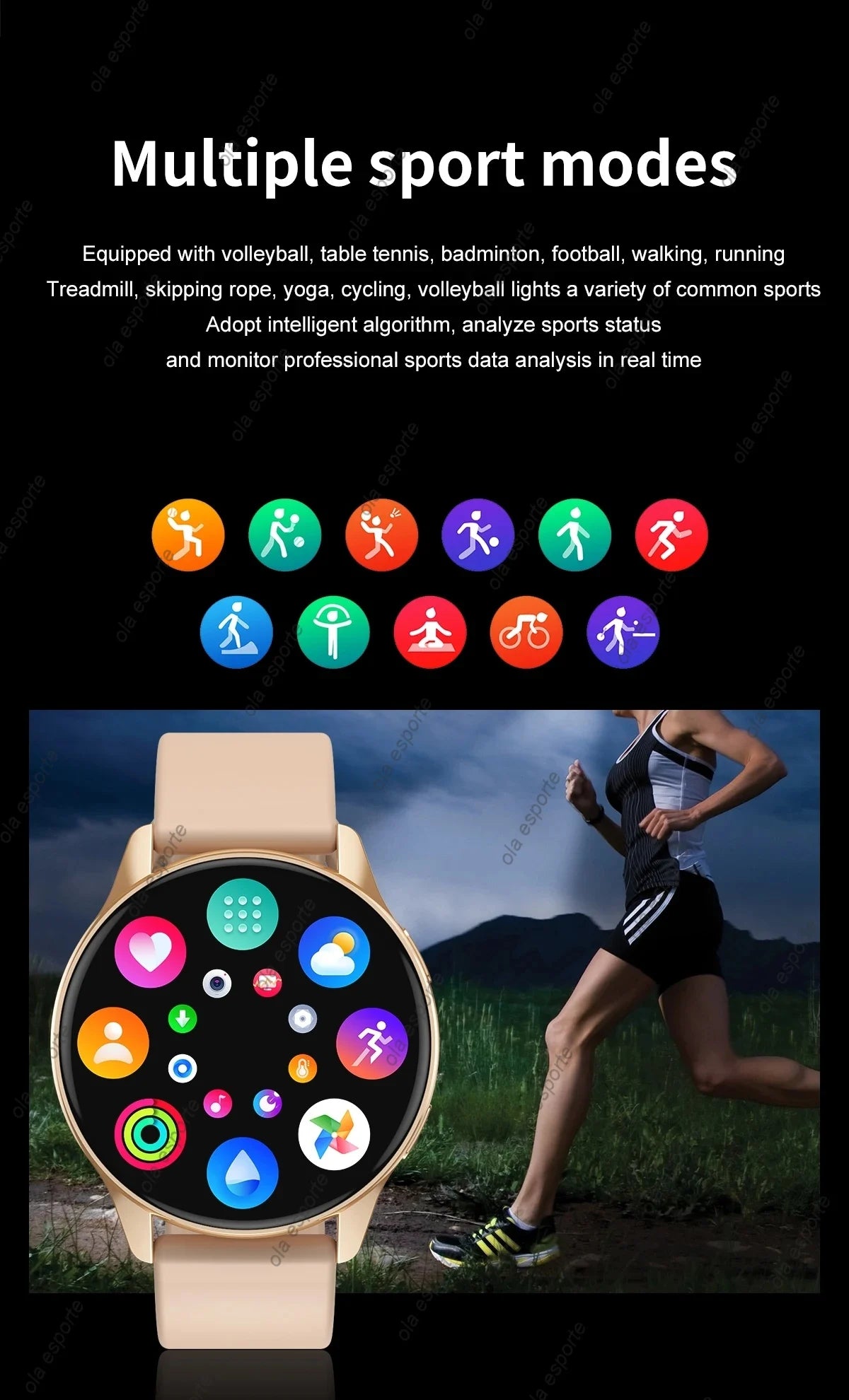Bluetooth Smartwatch 1 39 Zoll mit Herzfrequenzmonitor und Sportfunktionen