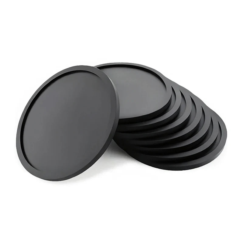 8er Set Silikon Untersetzer 10cm Rund Hitzebeständig Rutschfest Kaffee Tee