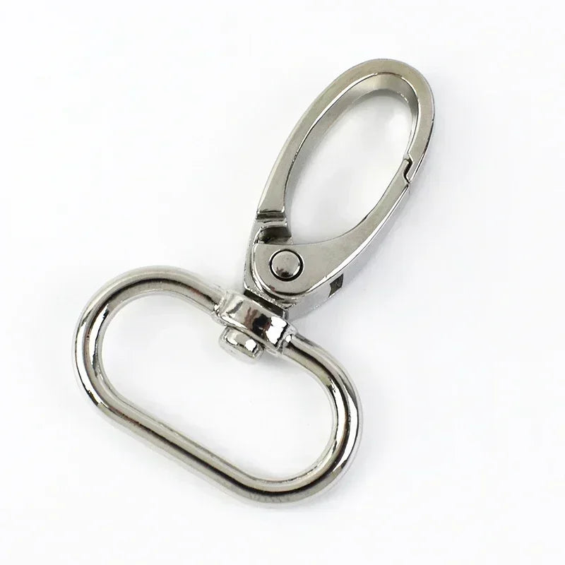 10x Metall Karabinerhaken drehbar 16-38mm für Gurtband, Schlüssel, DIY